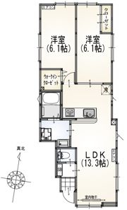 サンライズ成瀬B棟の間取り画像