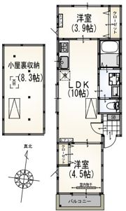 サンライズ成瀬A棟の間取り画像