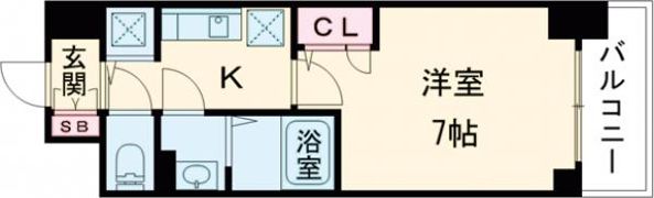 エスリード神戸三宮ラグジェの間取り画像