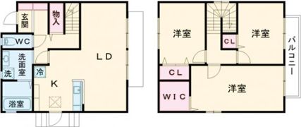 ドゥ・メゾン北井 A棟の間取り画像