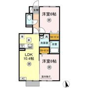 ラウレア福田 B棟 B棟の間取り画像