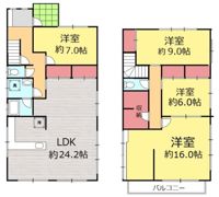 岩国市川西4丁目貸家【米軍向け】の間取り画像