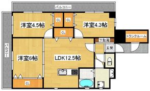 ルチアサントレ姪浜の間取り画像