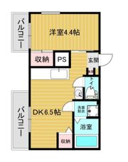 スリム箱崎の間取り画像