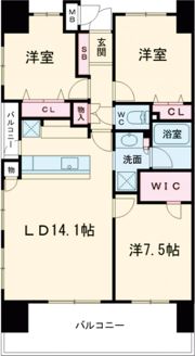 ランドアーク島瀬の間取り画像