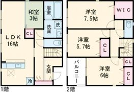 大槻町戸建て（仁池向）の間取り画像