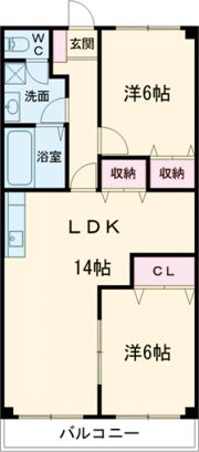 新下関マンションの間取り画像