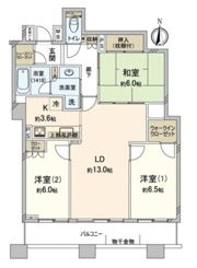 グレーシアタワーズ所沢TOWER棟の間取り画像