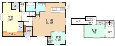 本郷町936戸建の間取り画像