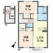 リバイブ Dの間取り画像