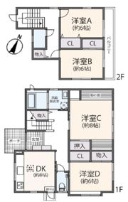 能ヶ谷二丁目戸建の間取り画像