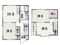 奈目良藤井ハイツの間取り画像