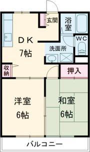 リバーサイド高田 Aの間取り画像
