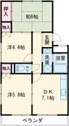 ハイツこかわ2の間取り画像