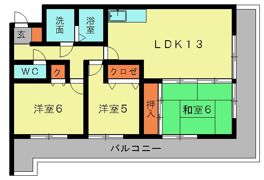 ファミール1筒井の間取り画像
