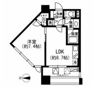 レジディア市ヶ谷の間取り画像