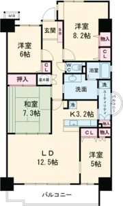 パストラルハイム豊橋壱番館の間取り画像