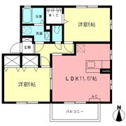 アルバピアザ鶴巻Ⅱの間取り画像