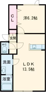 レーベン中道の間取り画像