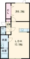 レーベン中道の間取り画像