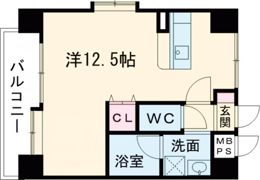 クィーンズ熊本駅前の間取り画像