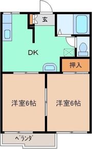 アレイ若宮Bの間取り画像