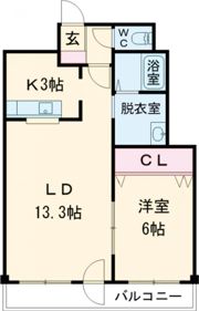 ボンジュール表町の間取り画像