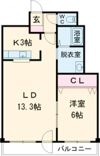 ボンジュール表町の間取り画像