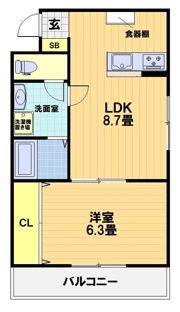シャルレ12番館の間取り画像