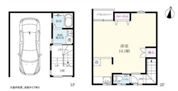 プレミアムガレージ長神田の間取り画像