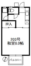 コーポ奈須の間取り画像