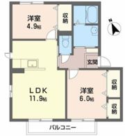 シャーメゾン ミモザAの間取り画像