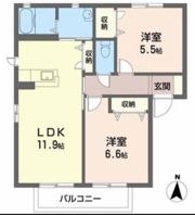 ニューフォーレス ナガタBの間取り画像