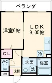 プレミアムスイート狭山駅前の間取り画像