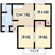 リエス吉津Bの間取り画像
