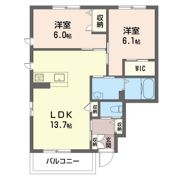 グラヴェール Bの間取り画像