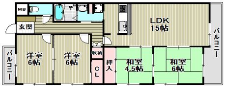 サンパレス21泉北の間取り画像