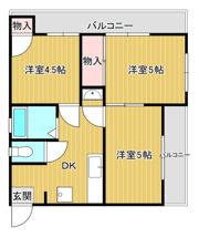 サンライズ都賀の間取り画像