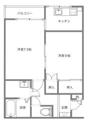 ユナイテッド南津留Ⅱの間取り画像