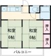 コーポうつきの間取り画像