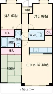 グランパス富田林の間取り画像
