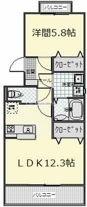 ウィンベル鎧橋Ⅰの間取り画像