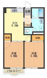 サンハイツクリハラAの間取り画像