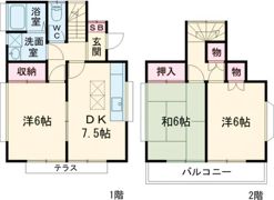鈴木貸家5号棟の間取り画像