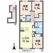 ル ボヌールの間取り画像