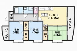 フェリスクラモトの間取り画像