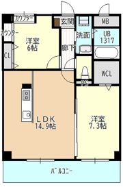 ディアコートKの間取り画像