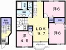 シャン・ドール生駒Bの間取り画像
