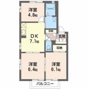 グリーンメゾン鮎沢 Bの間取り画像