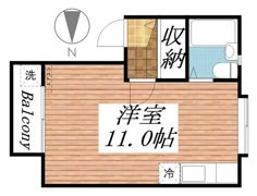 コスモ栄谷 210号の間取り画像